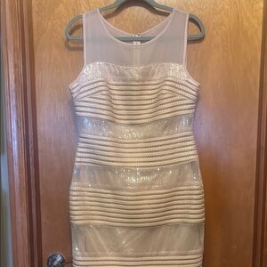 Signature by Sangria Pink Sleeveless Sheath Mini Dress